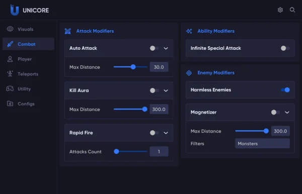 Zenless Zone Zero Unicore cheat menu screenshot 1
